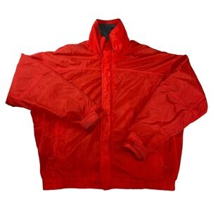 Abercrombie & Fitch Jacket Mens Extra Large Red Full‎ Zip Pockets 80s VTG Read